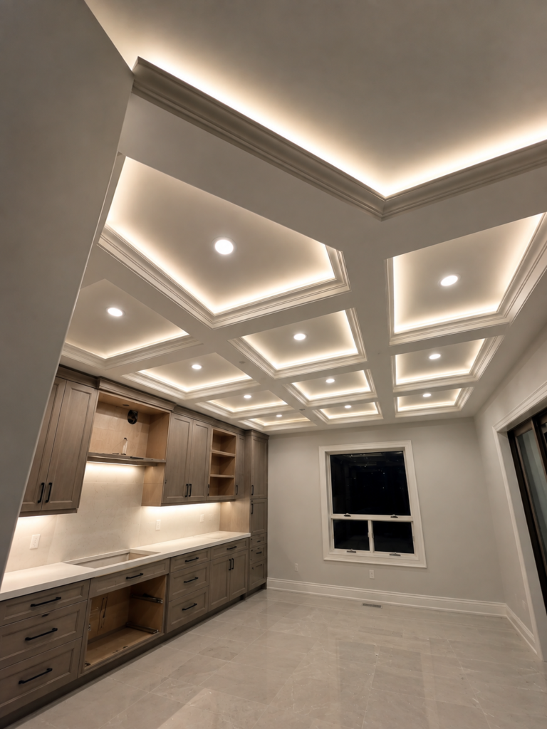 Accent walls and ceiling